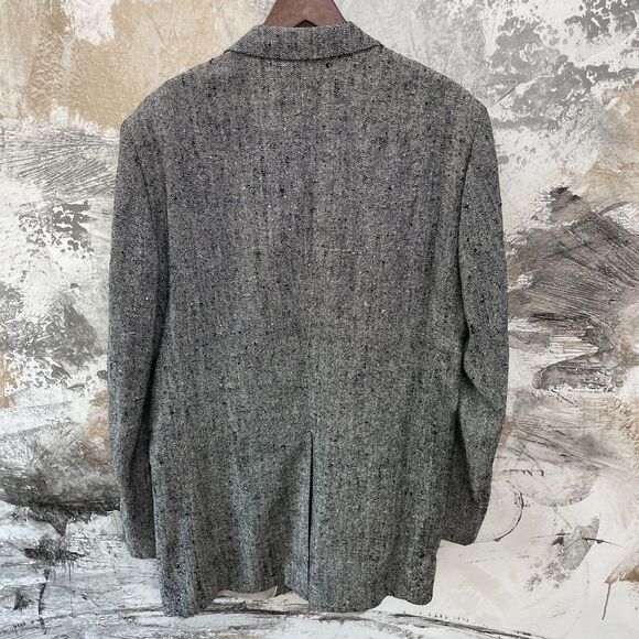 Vintage Courtenay Tweed Style Mens Blazer XL 80s 90s Mens Blazer Wool Blend VTG - Picture 11 of 16